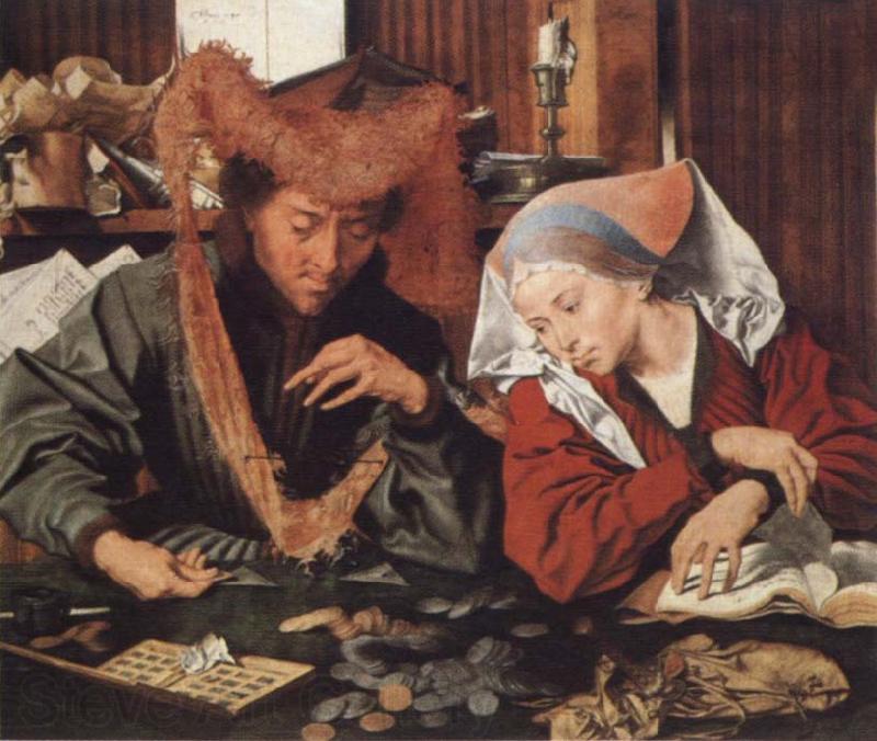 Marinus van Reymerswaele Money-changer and his wife Spain oil painting art